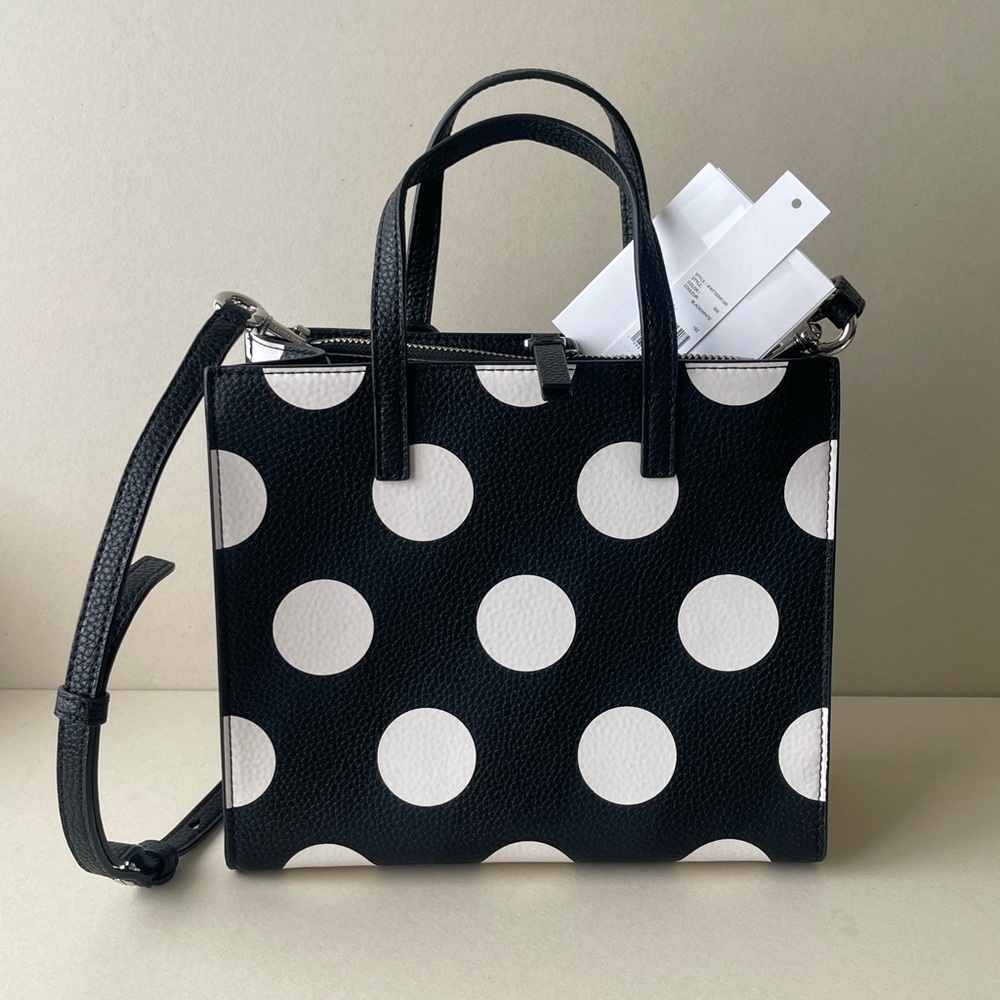 (new+tag) Marc Jacobs grind crossbody black polka dots size 9x8x4 inch - Picture 12 of 15